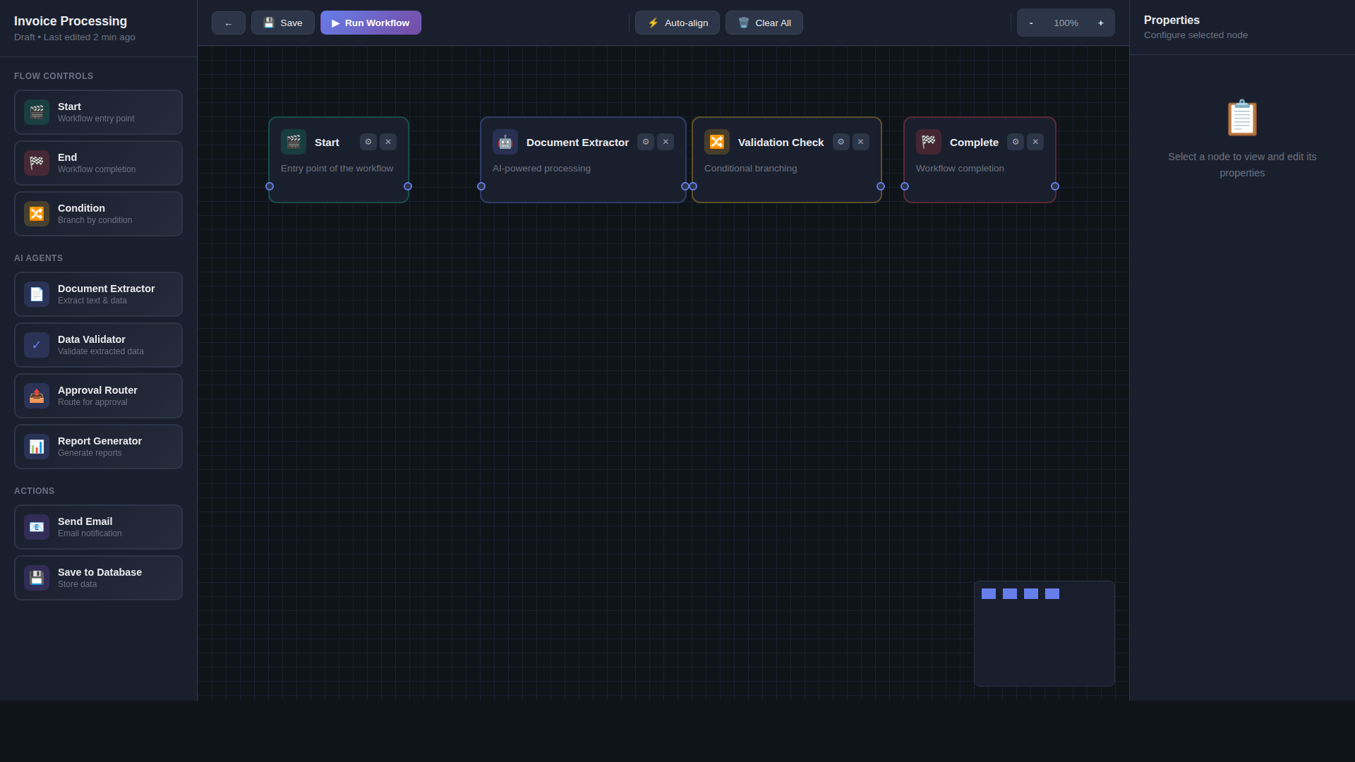 Visual workflow automation editor